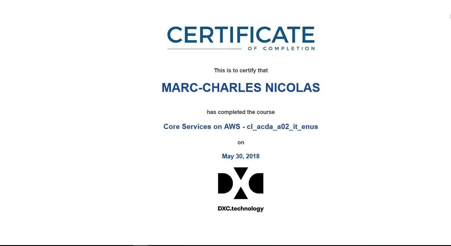 AWS Core Service Certification