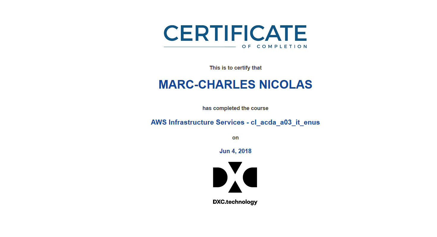 AWS Infrastructure Services Certification